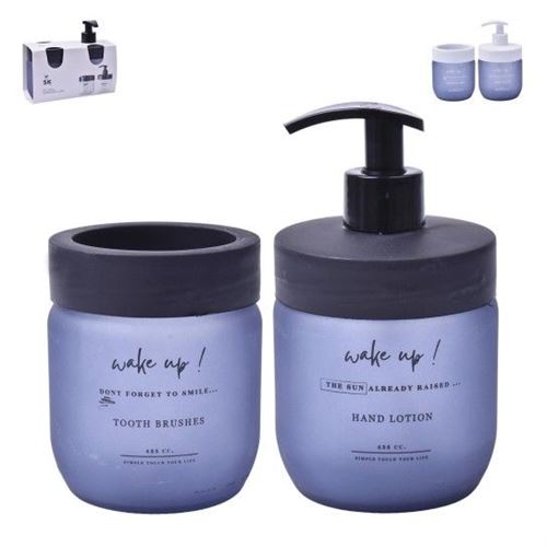 910044 SET 2PCS WC VIDRO 0302-004