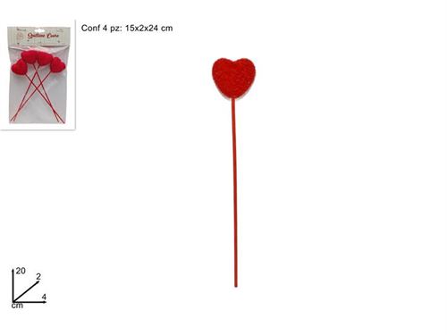 617300 PICK NAMORADOS CORAÇAO 4PÇS