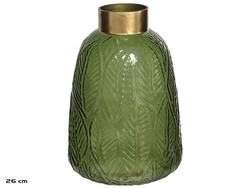 133263 JARRA VIDRO SAI VERDE 26CM