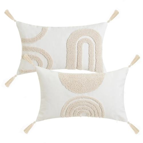 805438 ALMOFADA TAN 2 MOD POLIESTER ALGODAO 50X30X8