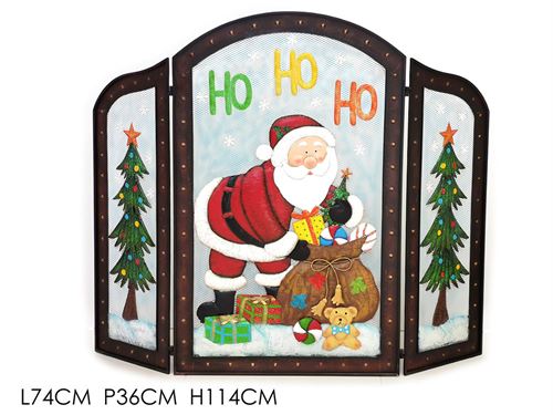 413831 FRENTE LAREIRA METAL NATAL 140X3X115CM