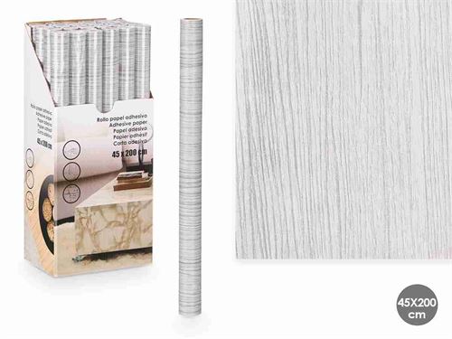95269 ROLO ADESIVO EFEITO MADEIRA CINZA 45X200CM