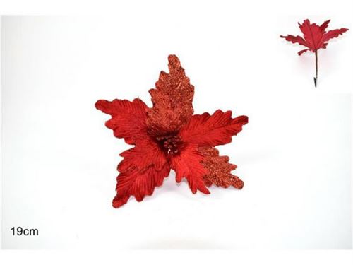 23282 FLORE VELUDO VERMELHO/DOURADO C/MOLA 27CM