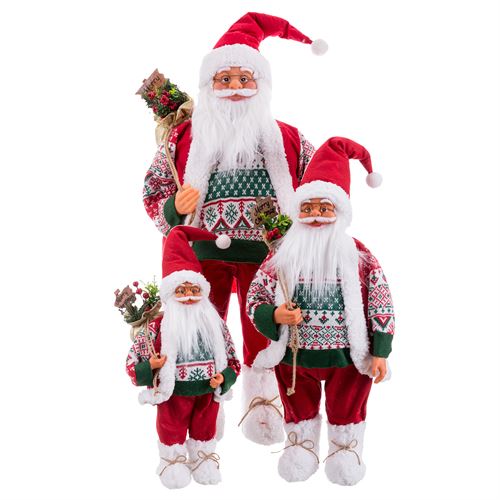 722816 PAI NATAL DE PÉ POLIESTER VERMELHO 47 X 30 X 122 CM
