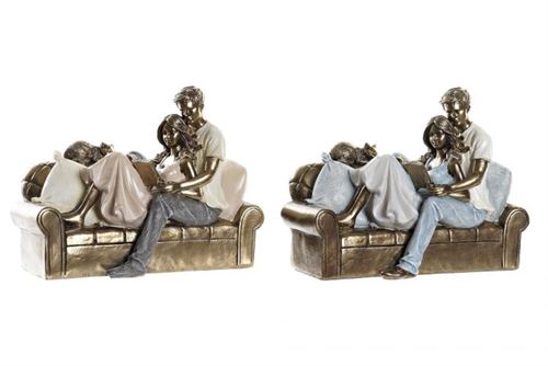 FD-195847 FIGURA RESINA 22X11X16,5 SOF CASAL 2 MOD.