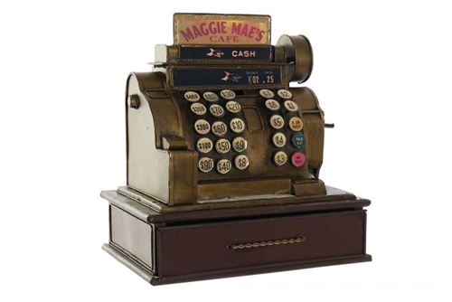 MO-186342 DECORAÇÃO METAL 29X19X32 CAIXA REGISTADORA