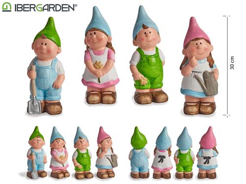 12530 DUENDE CERÂMICA 30CM CORES VIVAS SORT 12,5 x 10,5 x 29 cm