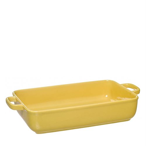 24269 ASSADEIRA CERAMICA MOSTARDA RECT