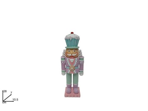 195551 SOLDADO QUEBRA NOZES CUPCAKE RESINA 28CM