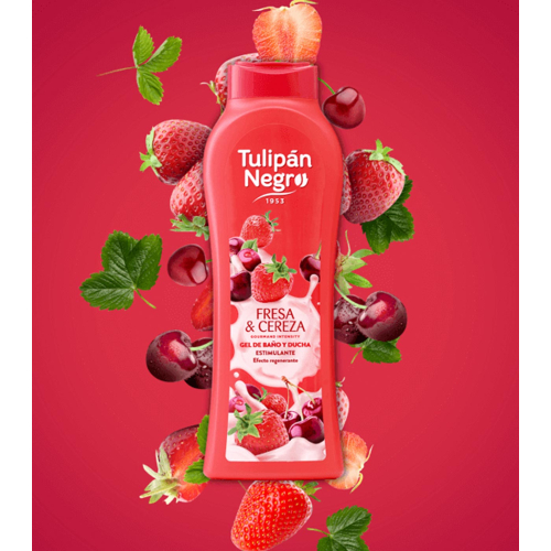 TULIPAN NEGRO GEL BANHO MORANGO E CEREJA 650ML