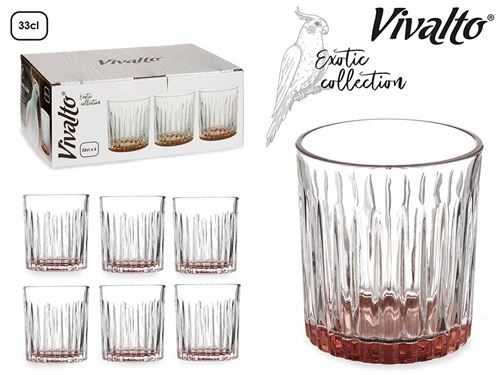 78073 COPO VIDRO COR CAFE 330ML PK6