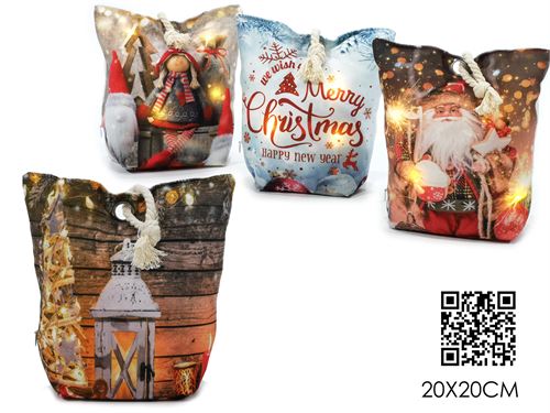 582876 BATENTE PORTA NATAL COM LUZ 20X20CM