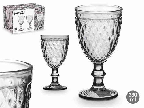37971 CALICE DIAMANTE CINZENTO 330 ML