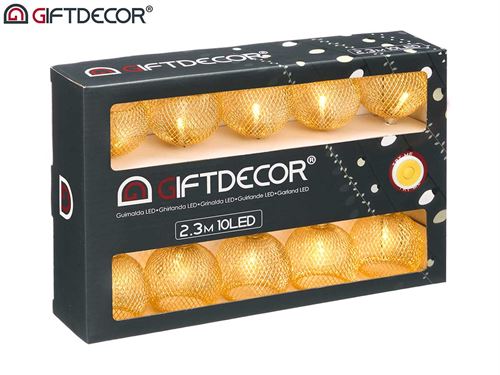 90738 FITA LED 10LAMPADAS OURO 2,3 CX
