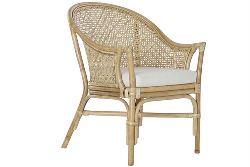 CADEIRA RATTAN 69X65X89 ALMOFADA NATURAL