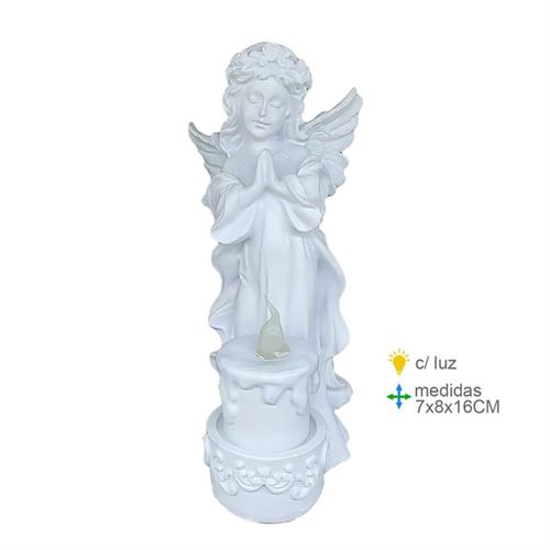 AR-78896 ANJO RESINA COM LUZ 7X8X16CM