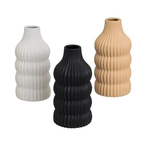805366 VASO 3CORES CERÂMICA 12 X 12 X 25 CM