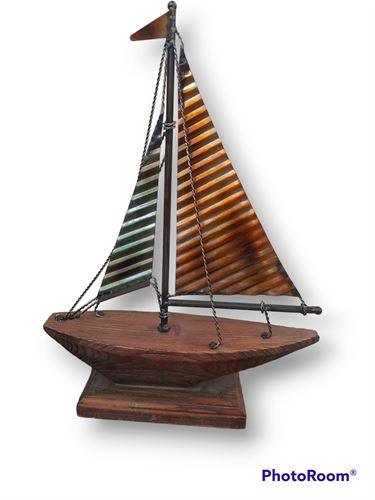 BARCO METAL/MADEIRA 33X12X46CM