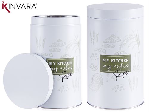 18768 LATA METAL BRANCA ARROZ