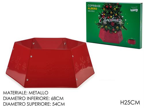 BASE ARVORE NATAL METAL 68X25CM