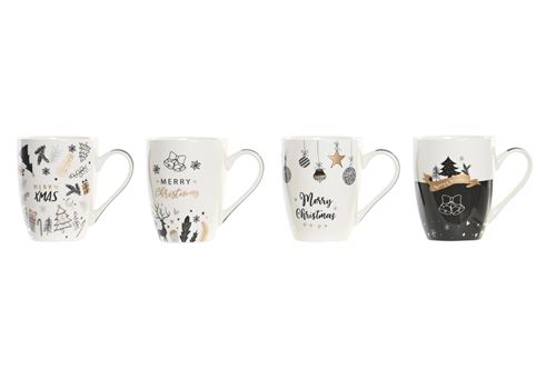 NV-197430 CANECA PORCELANA NEW BONE 12X8X10,5CM 340ML 4MOD