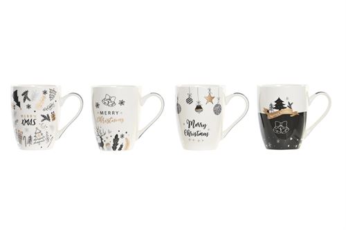 CANECA PORCELANA NEW BONE 12X8X10,5CM 340ML 4MOD