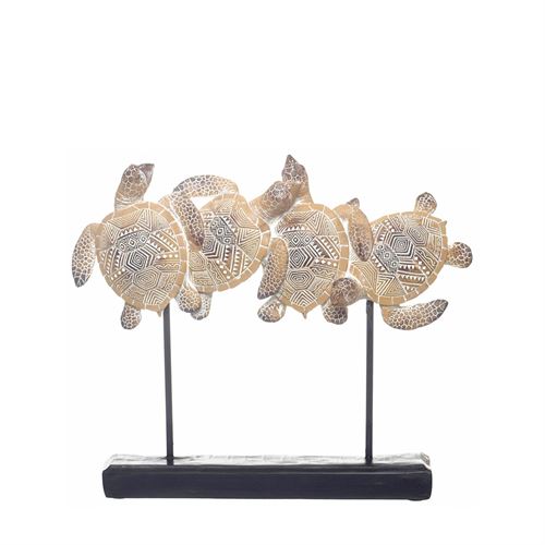 86314 ESCULTURA TARTARUGAS POLIRESINA C 33,90 L 8,20 A 28,00