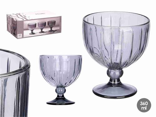 12398 cj-6 TAÇAS VIDRO 360ML CHLOE