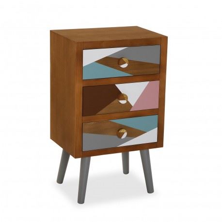 21080142 MESA MADEIRA 3 GAVETAS WILLOW 40X28X67CM