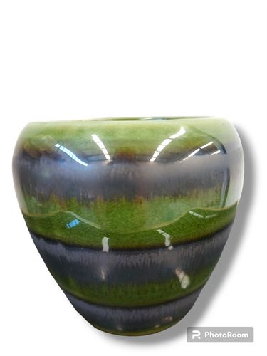 VASO CERAMICA VERDE 13X13X12CM