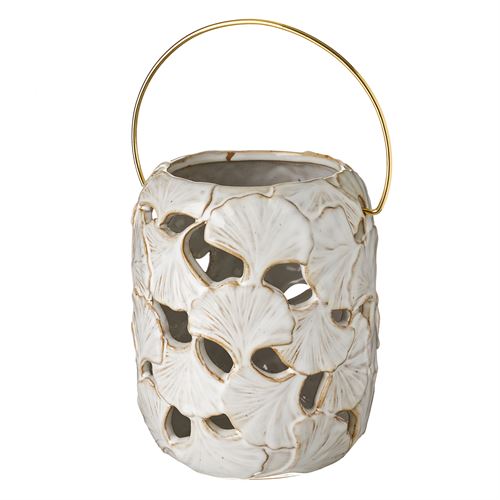 802699 LANTERNA GINKGO PORCELANA 13X15,50CM