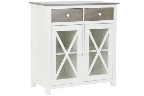 MB-180086 MOVEL LAMO VIDRO 80X40X85 BRANCO