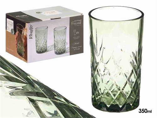 12379 COPO HERITAGE VERDE 380ML PK6