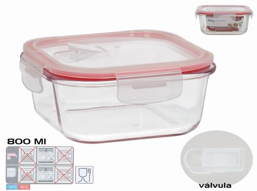 578644 LANCHEIRA COM VÁLVULA QUADRADA DE 800ML