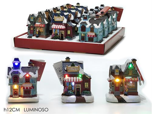 414006 CASA NATAL COM LUZ LED 3 SORTIDAS