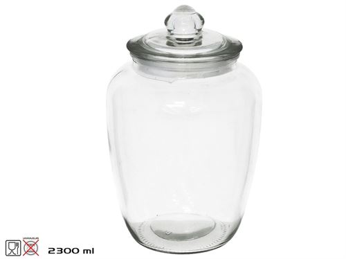 225630 FRASCO DE VIDRO COM TAMPA 2300ML