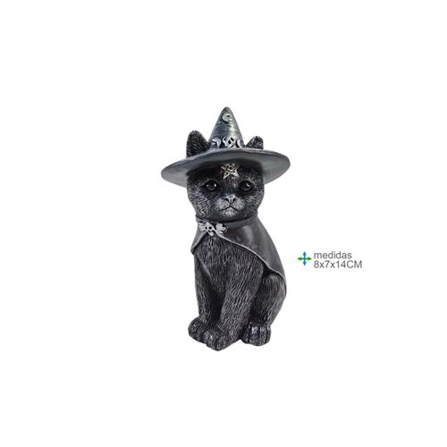 GR-77470 GATO WICCA RESINA 8x7x14cm