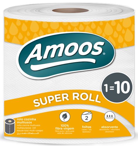 PAPEL COZINHA SUPER ROLL MULTIUSOS BRANCO 2F 1=10