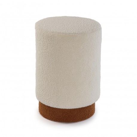 22520002 PUFF PELO BEJE 33X47CM