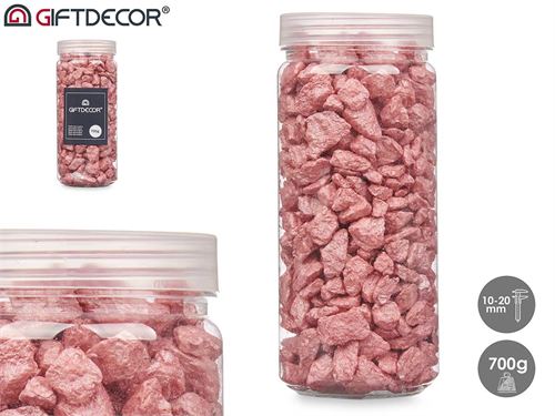 92520 FRASCO PEDRA 10/20MM METALIZADA 700GR