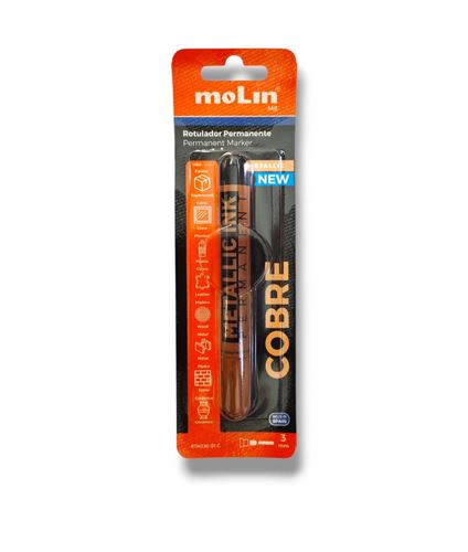 RTM230-01-C MOLIN BLISTER 1 MARCADOR TINTA METALICA COBRE