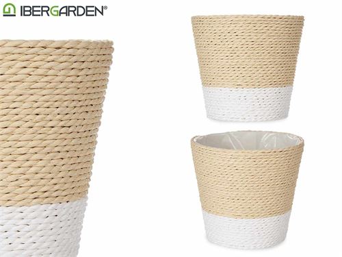 86440 VASO CORDA 12,5CM BRANCO NATURAL