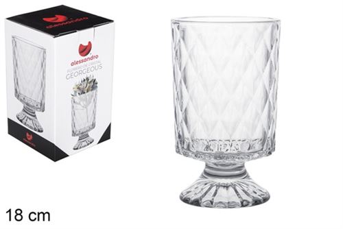 118855 VASO VIDRO GEORGEOUS 18CM