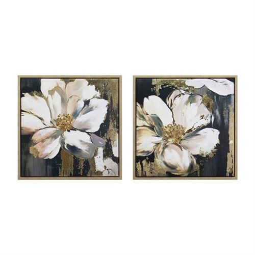370248 QUADRO FOTO MOLDURA FLOR 30% 2 SURT 50X50X3,8 CM