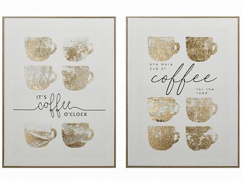 427201 TELA COM MOLDURA DOURADA MARROM2 SURT 45X60X2,5 CM