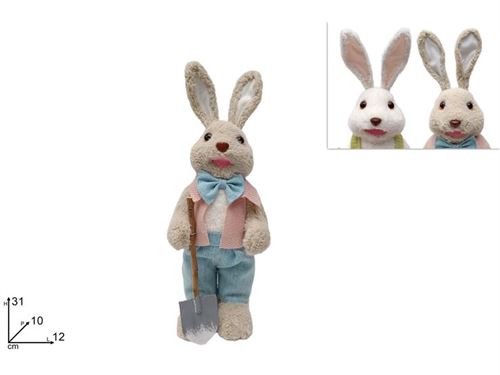 30266 COELHO PASCOA DECORATIVO 31CM 2SORT