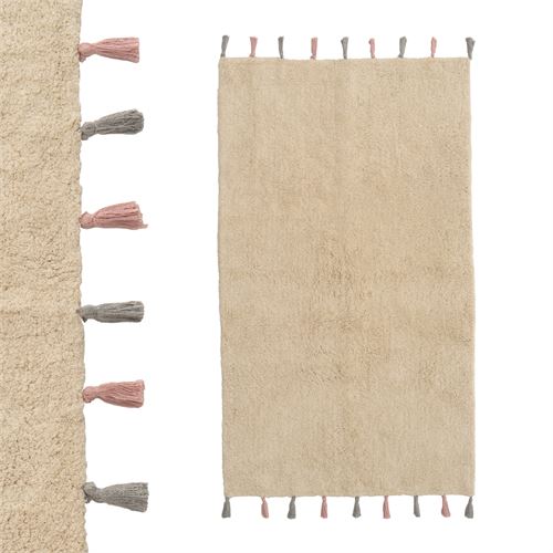 807430 CARPETE ALGODÃO BEIGE 90 X 150 CM
