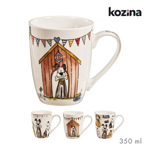 69120023 CANECA CERAMICA 350ML CAO SORTIDO