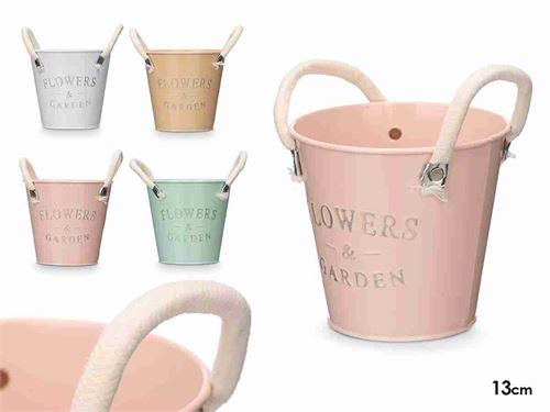10031 VASO METAL FLORES 13CM