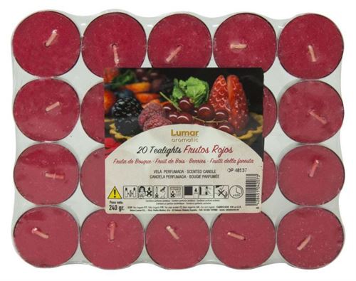 VELA PK20 TEALIGHT FRUTAS DE BOSQUE